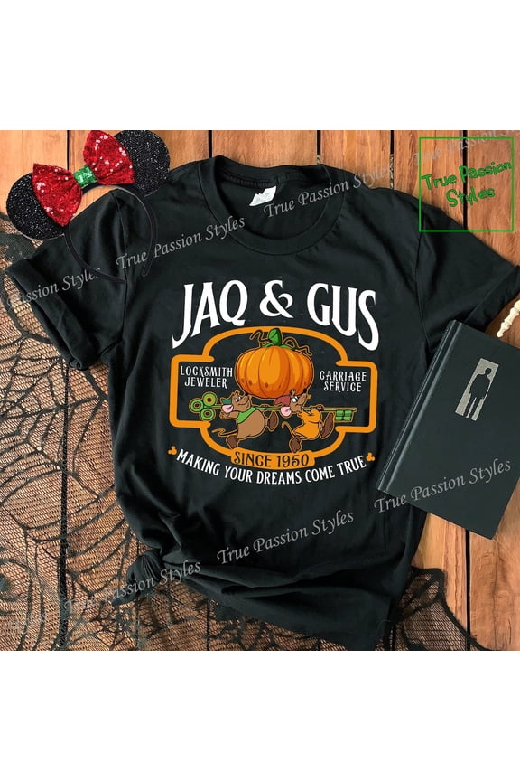 Cinderella Shirt, Jaq & Gus Locksmith Jeweler Carriage Service T-shirt E2282, F2838 Tshirt All Size S-5XL