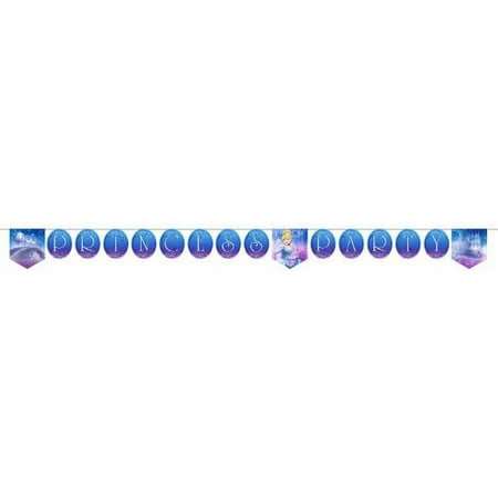 Cinderella 'Sparkle' Plastic Happy Birthday Banner (1ct)