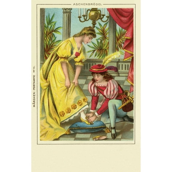 Cinderella & The Glass Slipper Poster Print By Mary Evans Picture Librarypeter & Dawn Cope Collection
