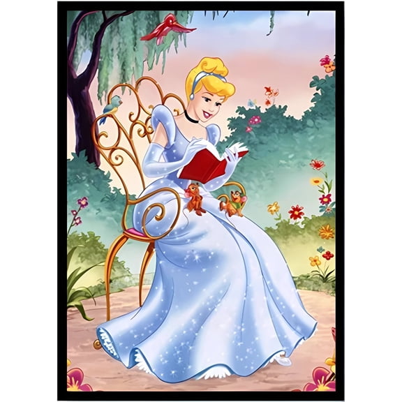 Cinderella Theme DIY Diamond Painting Kits for Adult5D Full Drill Craft Painting Kits Home Wall Decor12 x 16 inch.