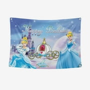 Cinderella Theme Party Supplies Banner Background Backdrop 31.5*47.2IN/80*120CM