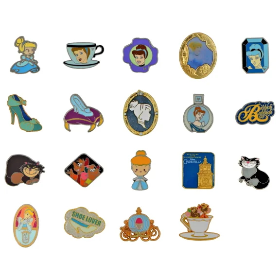 Cinderella Themed 5 Random Pin Set ~ Disney Park Trading Pins