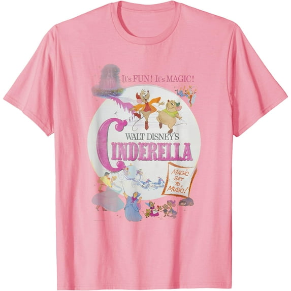 Cinderella Vintage Classic Movie Poster DTG Print Unisex T-Shirt