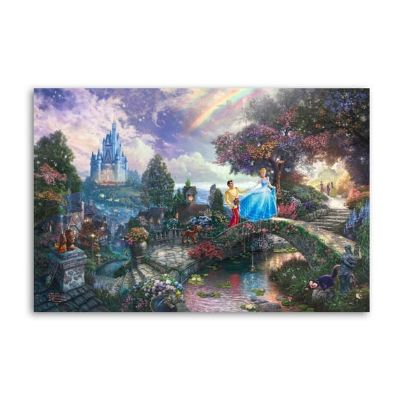 Cinderellas Wishes upon A Dream Canvas Wall Art Prints Poster Gifts Photo Picture Painting Posters Room Decor Home Decorative 12x18inch(30x45cm)