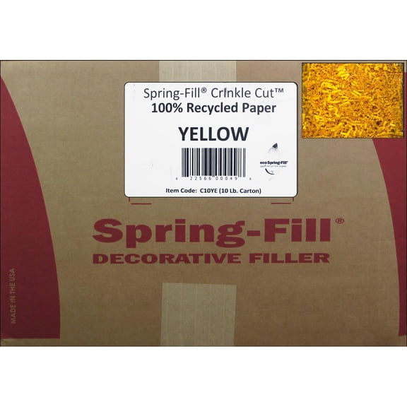 Cindus Krinkle Shred Box 10lb Canary Yellow/Yllw