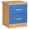 thumbnail image 1 of Cindy Faux Wood 2 Drawer Nightstand, Blue - 20 x 17 x 16 in., 1 of 1