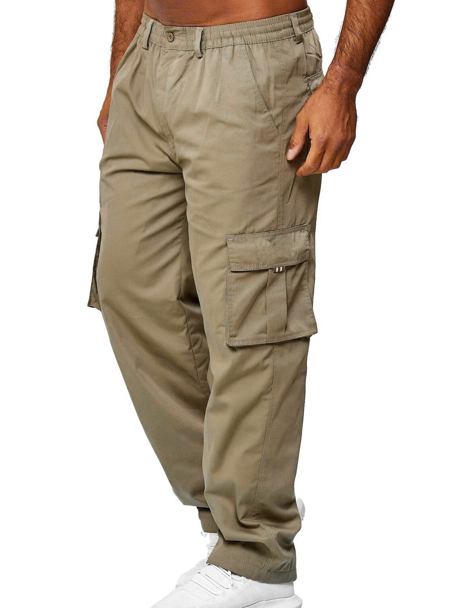 High Street Mens Straight Cargo Pants Mens With Multi Pockets, Elastic Waist,  And Solid Color Perfect For Casual Wear, Hip Hop, Or Baggy Style From  Dongguan_ss, $42.14 | DHgate.Com