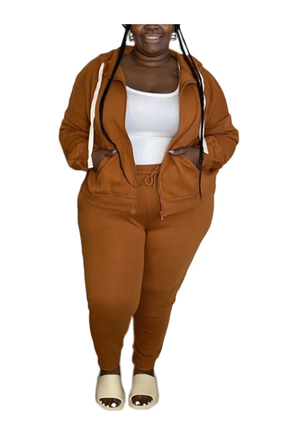 Casual Hoodie Jogger, Sweatsuit 4XL (Women's Plus)