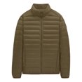 thumbnail image 1 of Cindysus Men Business Packable Puffer Coat Mens Lightweight Down Coats Long Sleeve Warm Solid Color Water-Resistant Overcoats Army Green 4XL, 1 of 2