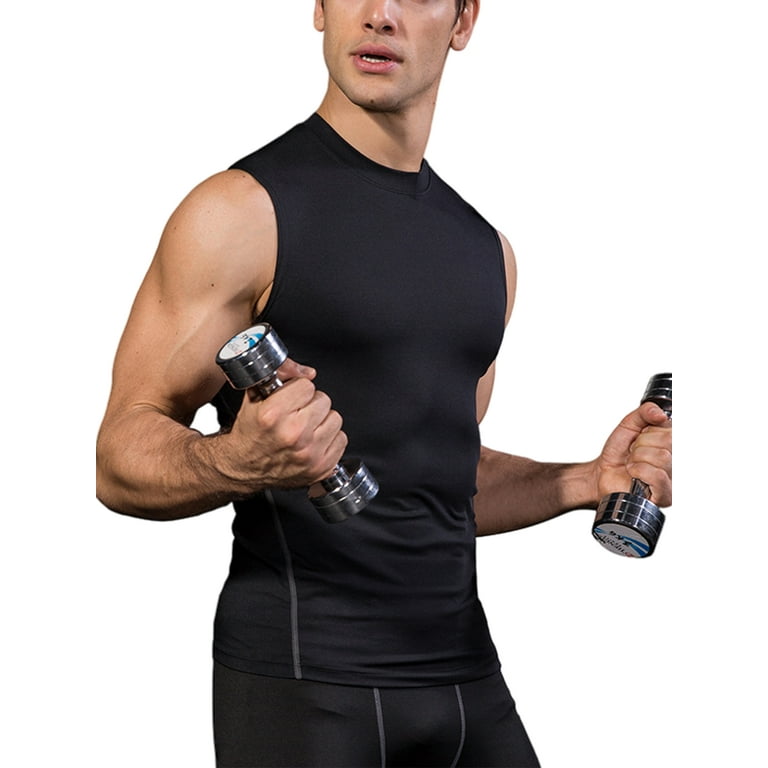 Men Compression Wrokout Tank Top Cool Dry Sports Under Male