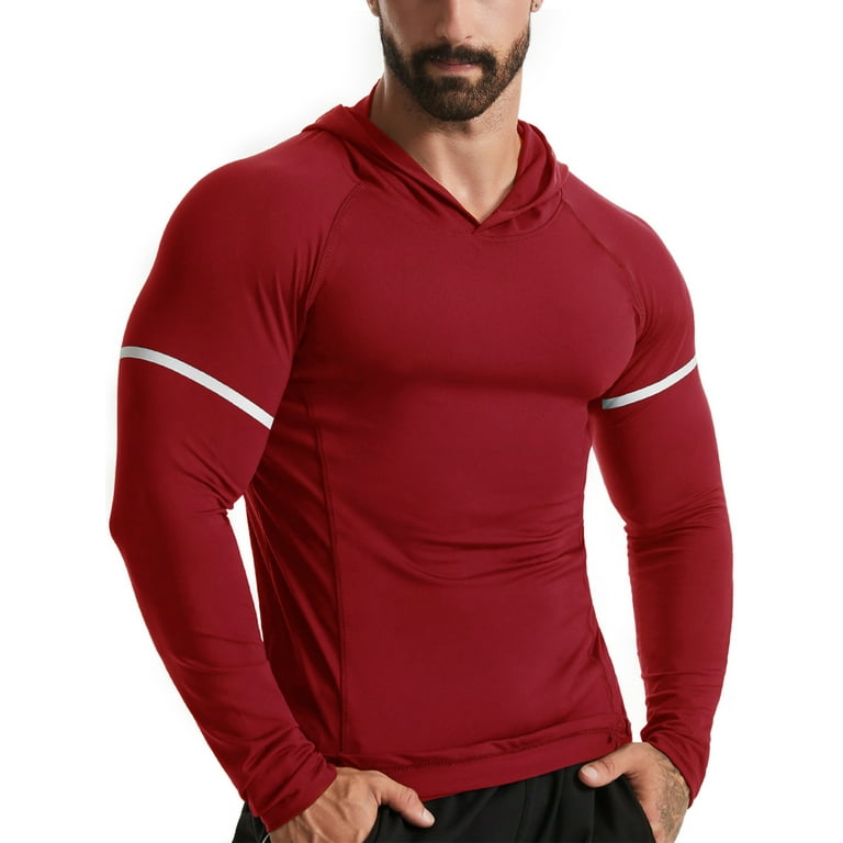 Hooded compression shirt sales