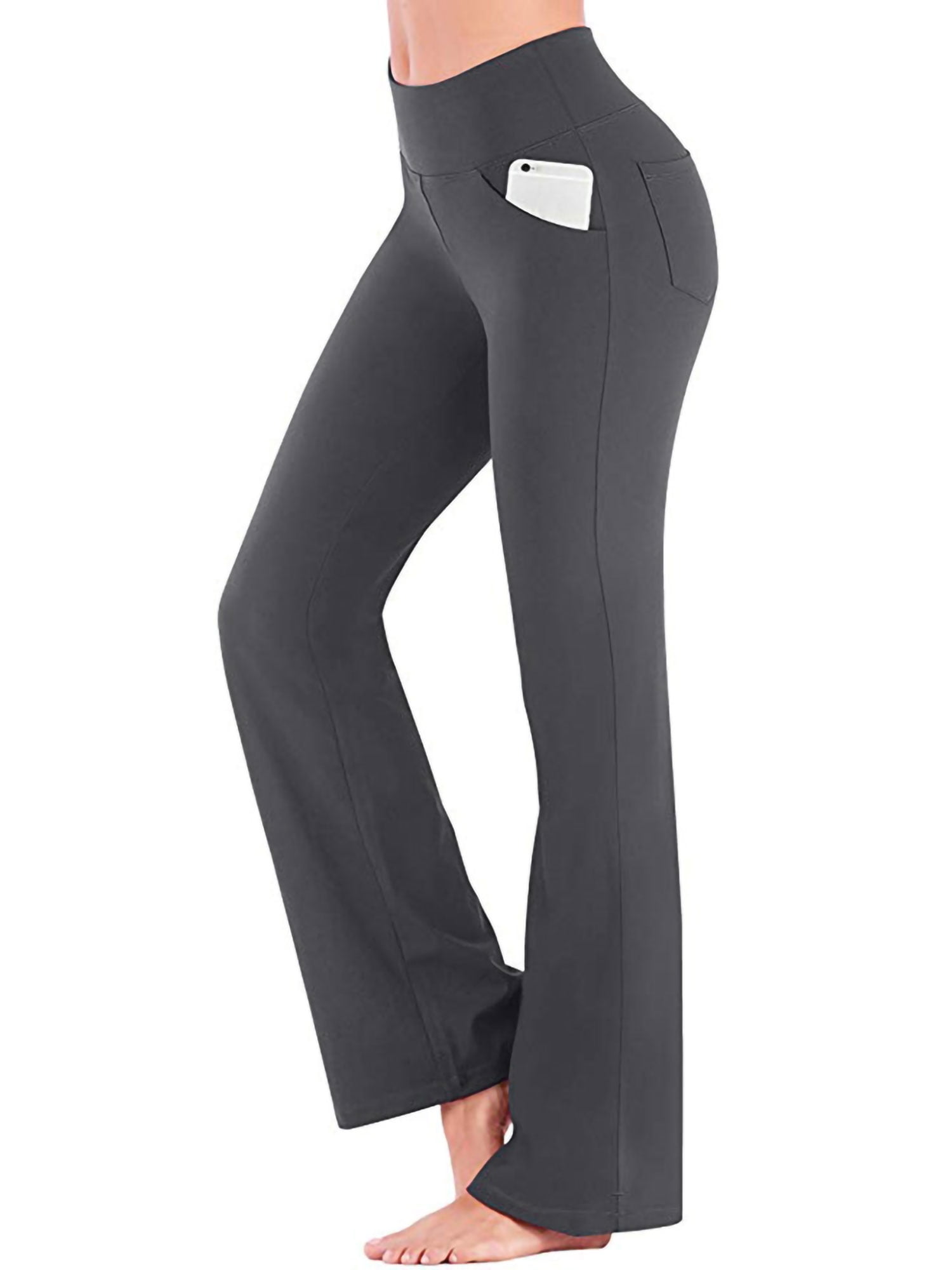Cindysus Bootcut Workout Yoga Pants for Women High Waist Flare Leg Pants  Trousers Dark Blue 2XL 