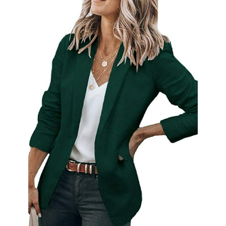 Cindysus Womens Blazer Jackets Open Front Cardigan Long Sleeve Jacket  Casual Office Blazers