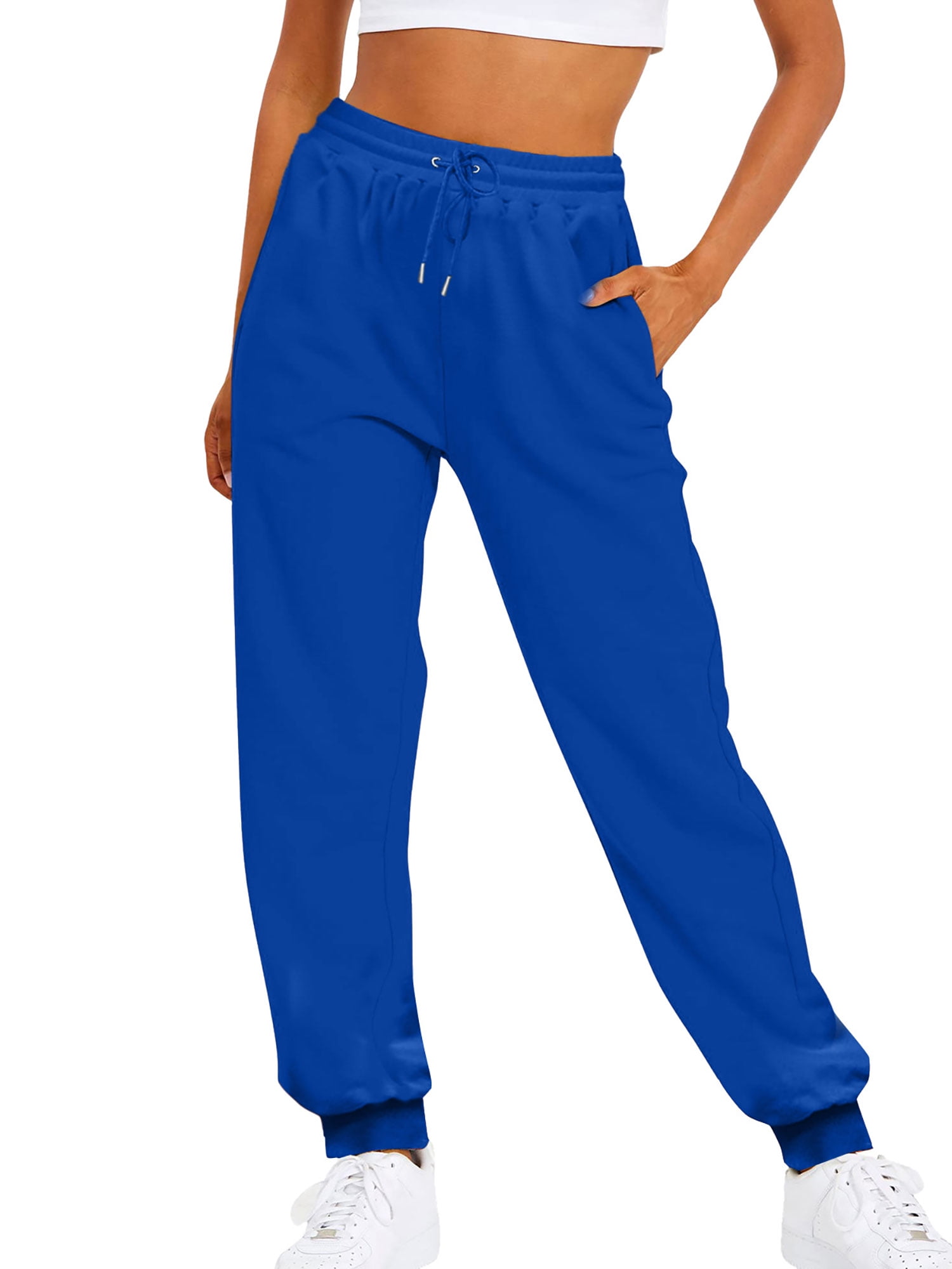 ALWAYS Women's Super Soft Casual Cargo Jogger Pants Sky Blue XL