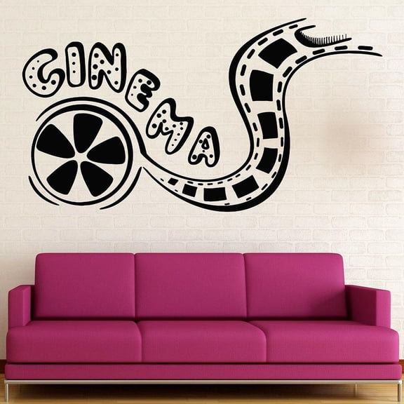 Cinema Film Wall Sticker Movie Cinema Room Decor Vinyl Window Decal Filmstrip TV Art Mural Removable Creative Wallpaper 57x104cm