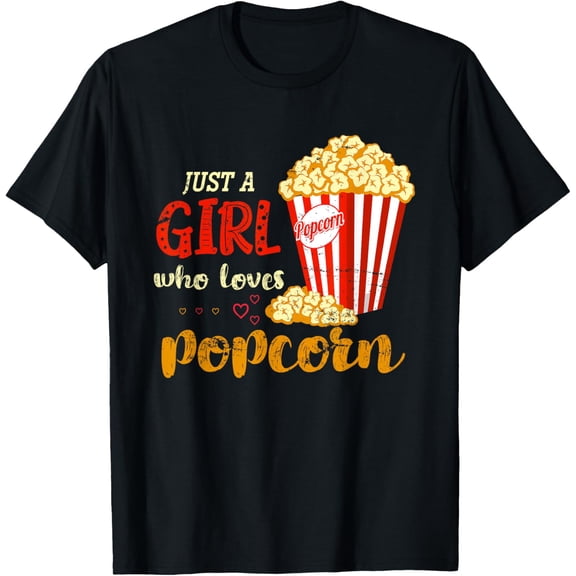 Cinema Food Snack Lover Girls Women Gift Popcorn T-Shirt