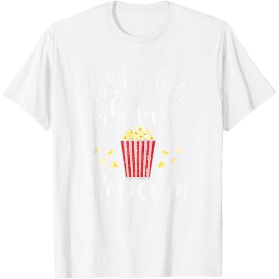 Cinema Lover Snack Fan Women Girls Kids Gift Popcorn T-ShirtMen's and women's pure cotton short-sleeved shirts