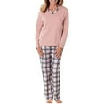 thumbnail image 1 of Cinema Studio Women's Missy Size Knit and Flannel Pajama Set, 1 of 2