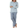 thumbnail image 1 of Cinema Studio Women's Missy Size Knit and Flannel Pajama Set, 1 of 2