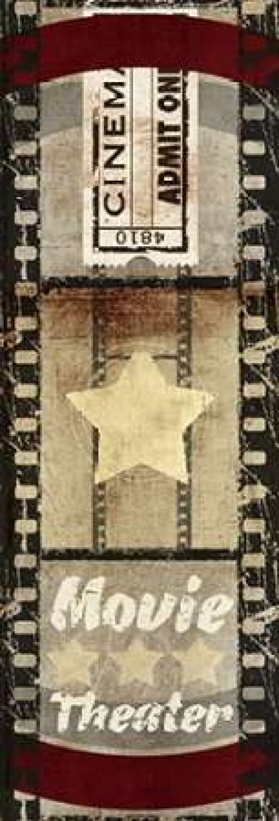 Cinema Ticket Canvas Art - Evangeline Taylor (12 x 36)