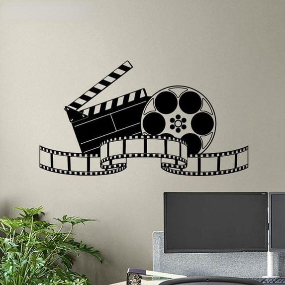 Film Script Sticker Cinema Wall Decal Movie Film Tape Poster Home Theater Action Sign Vinyl ...