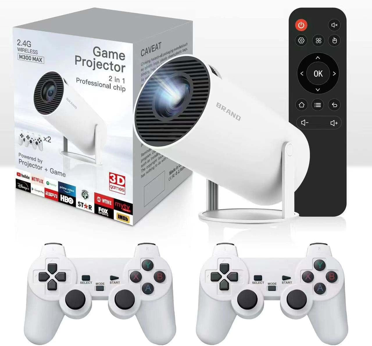 Cinemaster Pro 4K Smart Projector M300 Max, Lunoosh LCD for Retro Games and Games P30 Max