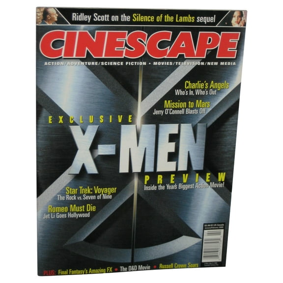 Cinescape January / February 2000 Magazine Book - (X-Men Movie Preview Cover)