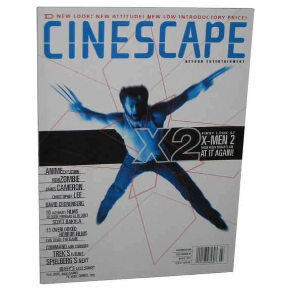 Cinescape March 2003 Magazine Book - (X-Men 2 Hugh Jackman Cover)