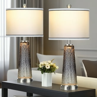 Crystal Table Lamp, Crystal Lamp Touch Control with USB Ports,