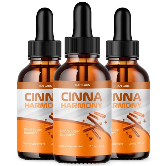 Cinna Harmony Advanced Formula Drops Blood Balance Support Supplement CinnaHarmony 90 Servings