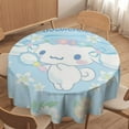 Cinnamoroll Anime Dog Round Tablecloth，Waterproof Stain and Wrinkle