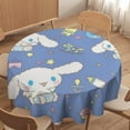 Cinnamoroll Anime Dog Round Tablecloth，Waterproof Stain and Wrinkle