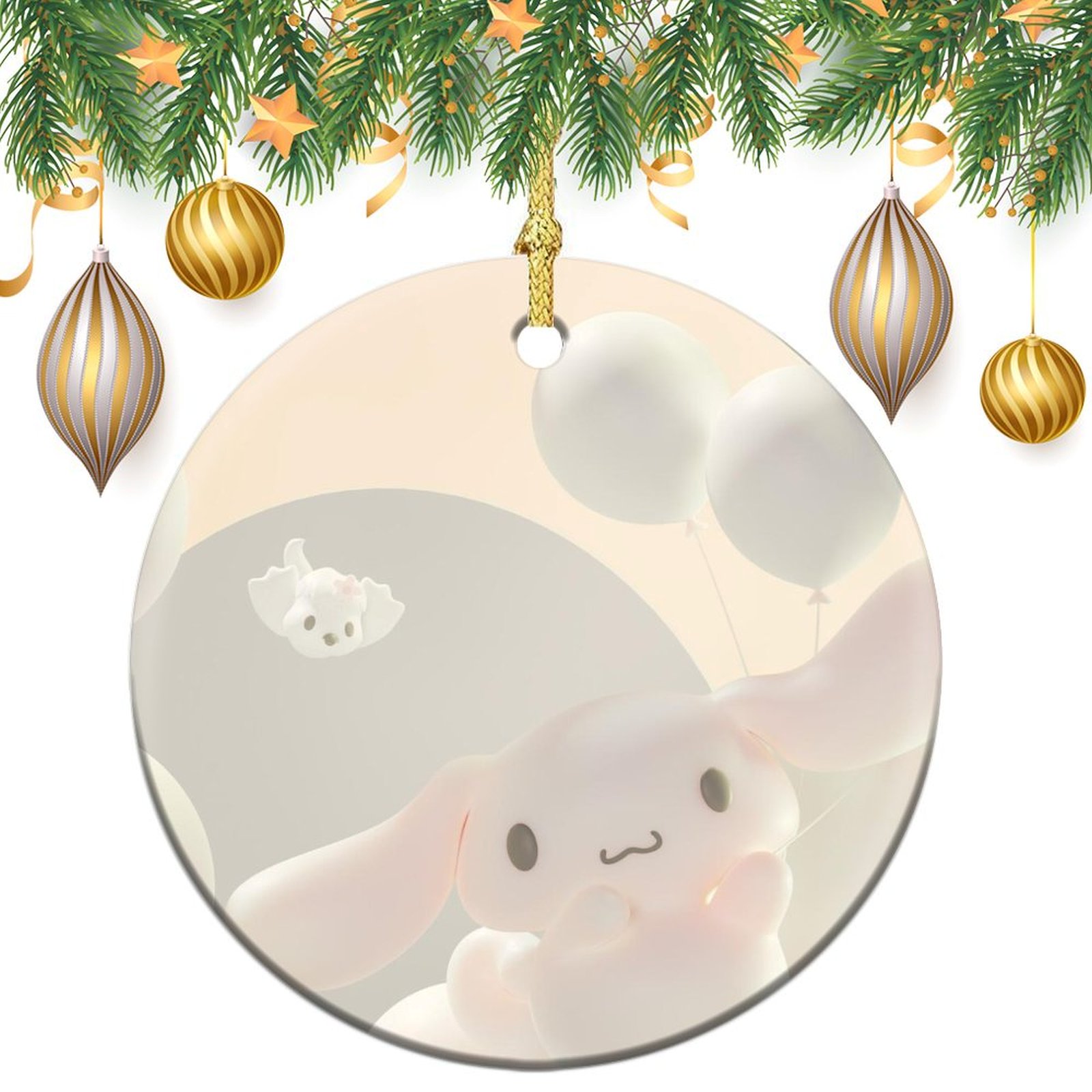 Cinnamoroll Christmas Tree Ornaments DoubleSided Design For Kids Mom
