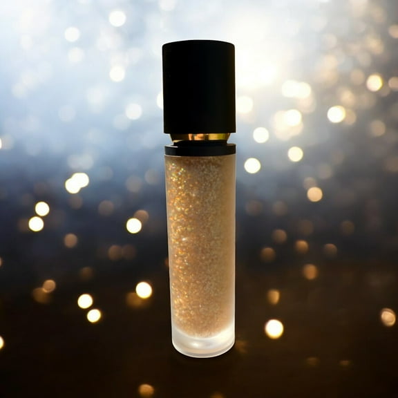 CinnaShine Lip Gloss by NailedInColor Golden Glitter with a Scrumptious Aroma of Cinnamon Bun, Shine on for Women, Teens, Ladies, 8ml