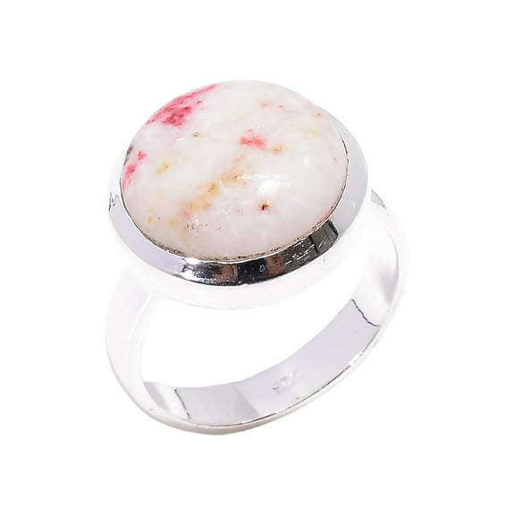 Cinnabar Gemstone Ring 925 Sterling Silver Promise Boho Rings for Women Gift Jewelry