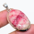 thumbnail image 1 of Cinnabar Jasper Gemstone 925 Solid Sterling Silver Jewelry Pendant 1.62", 1 of 2