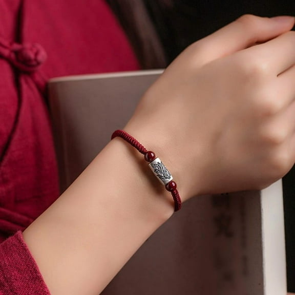 Cinnabar Zodiac Year S925 Silver Red Rope