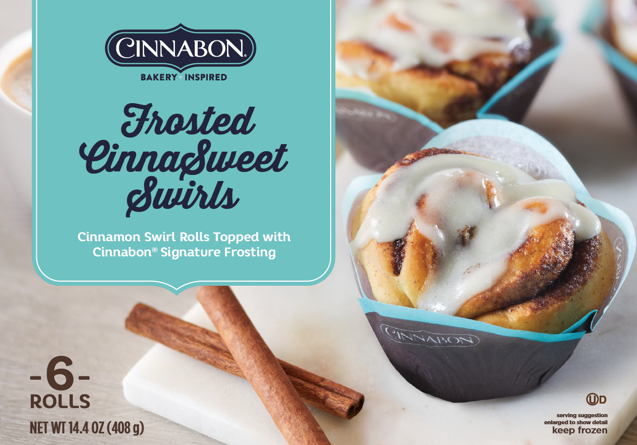 Cinnabon Cinnamon Frosted Cinna Sweet Swirls, 14.4 oz, 6 Count - image 1 of 4