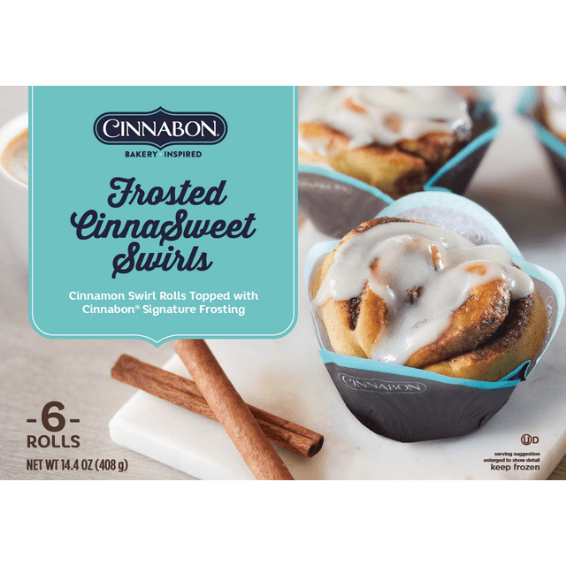 Cinnabon Cinnamon Frosted Cinna Sweet Swirls, 14.4 oz, 6 Count