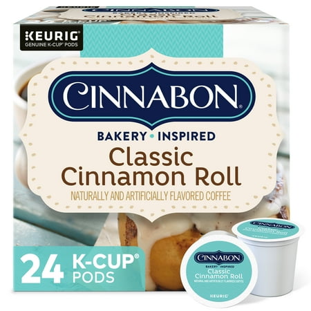 Cinnabon Classic Cinnamon Roll Coffee K-Cups, 24/box | Bundle of 5