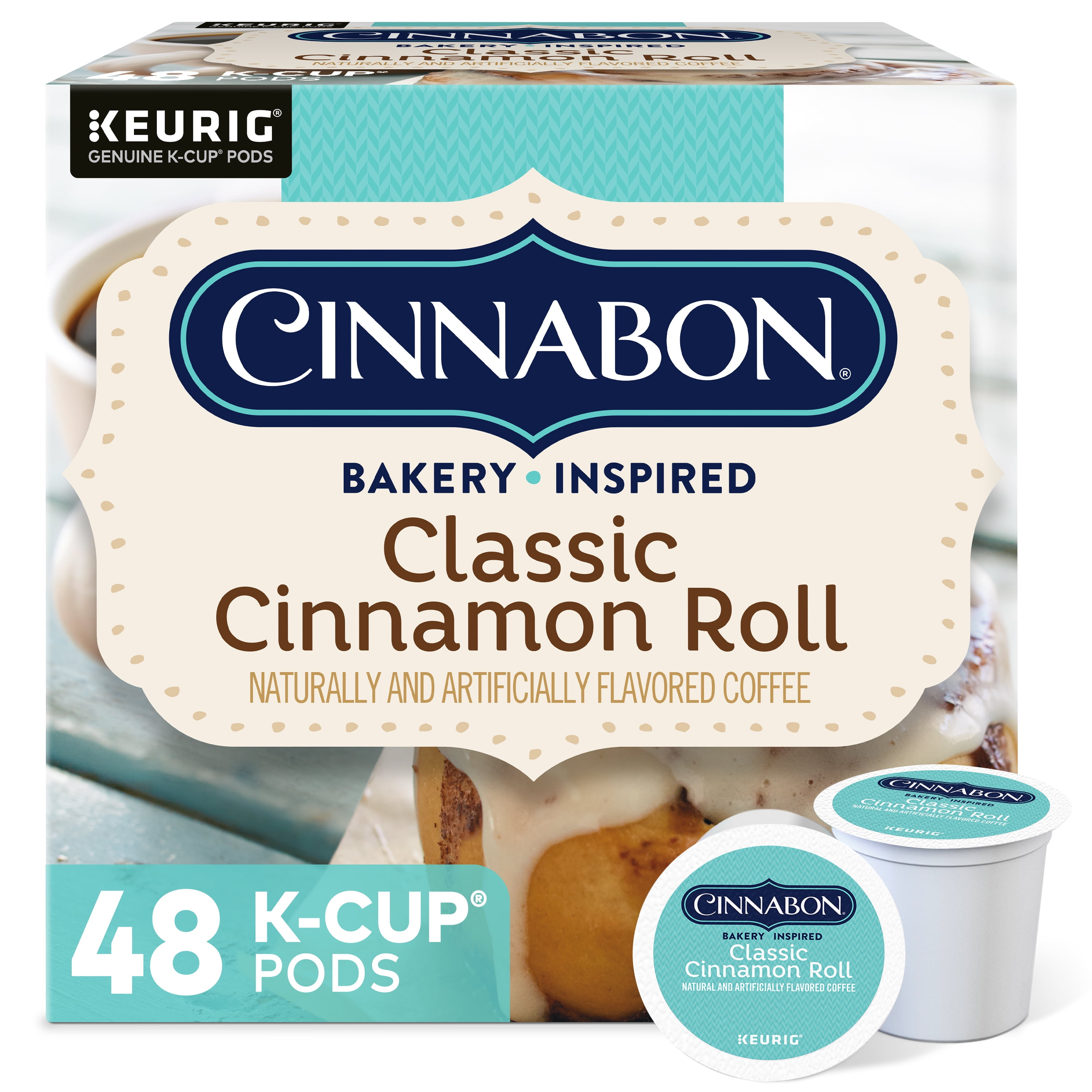 Cinnabon Classic Cinnamon Roll Flavored Keurig K-Cups, Light Roast
