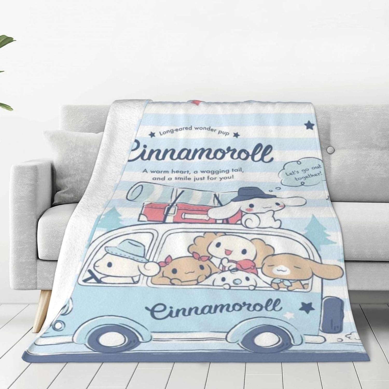 WANHONGYUE Cinnamoroll Felpa con Cappuccio Maglia Manica Lunga a Righe Cartoon Hoodie Sweatshirt Maglione Pullover per Donna Ragazza Ragazzi