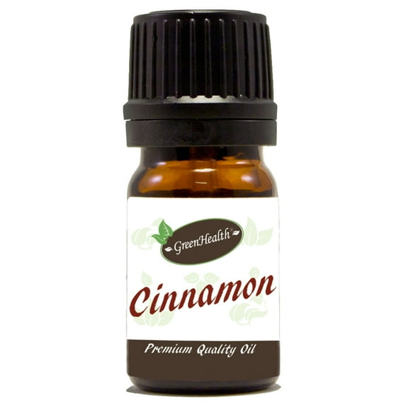 Cinnamon Bark (Nature Identical) Oil - 5 ml - Amber Glass Bottle w/ Euro Dropper - GreenHealth