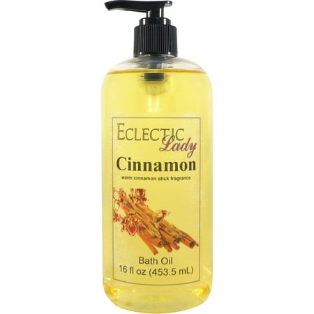 Cinnamon Bath Oil - Scented Body Oil - Relaxing & Moisturizing Bathing Oil - Fragrance Body Oil For Dry & Rough Sensitive Skin - 16 oz