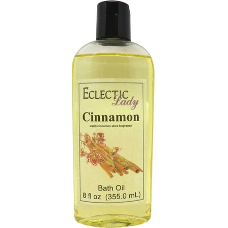 Cinnamon Bath Oil - Scented Body Oil - Relaxing & Moisturizing Bathing Oil - Fragrance Body Oil For Dry & Rough Sensitive Skin - 8 oz