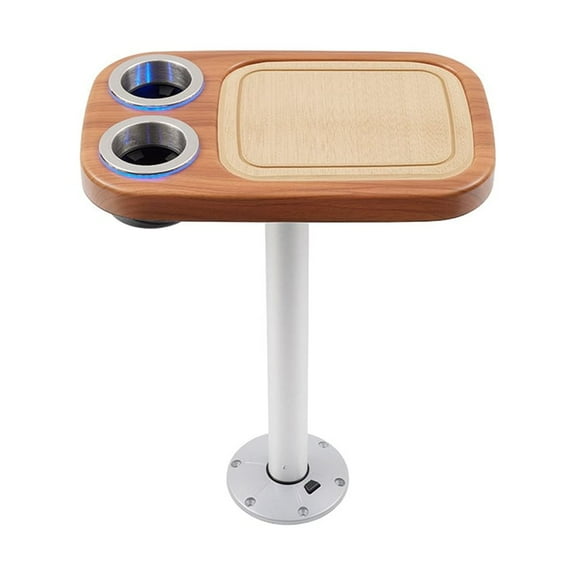 Cinnamon - Battery Powered LED Lit Cocktail Boat Table w/ Center Foam Mat