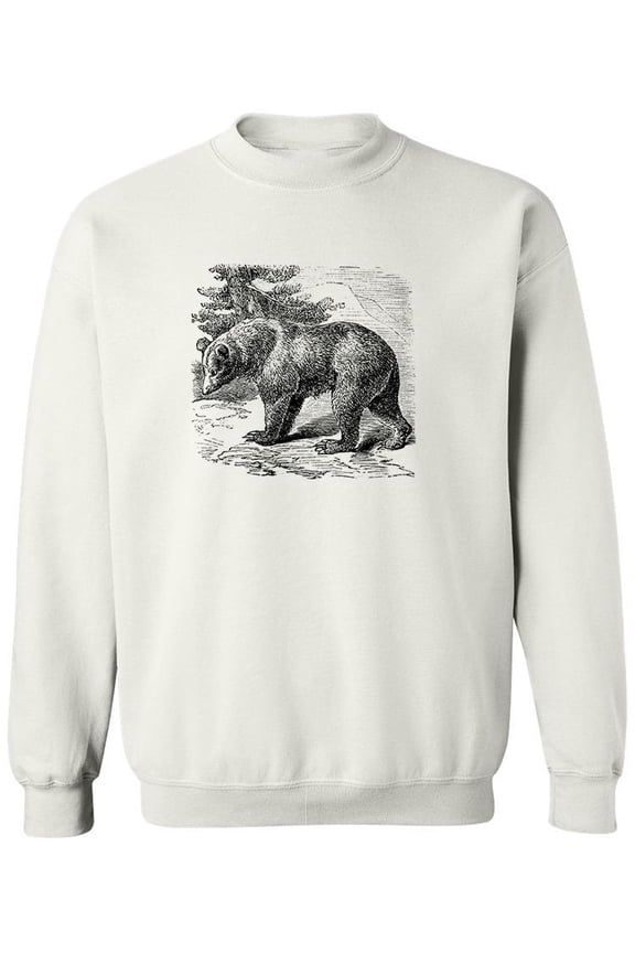 Cinnamon Bear Sketch Sweatshirt Men -Image by Shutterstock, Male 4X-Large