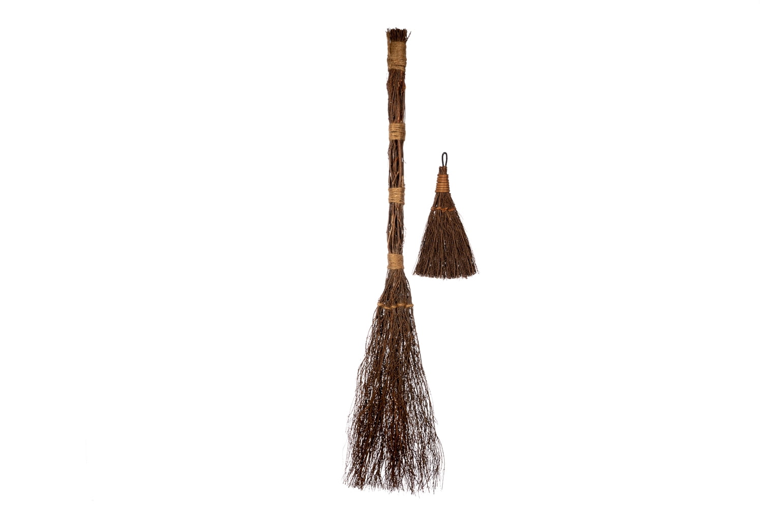 Cinnamon Brooms 36" and 6" Cinnamon Broomstick Scented Combo Mini Broom
