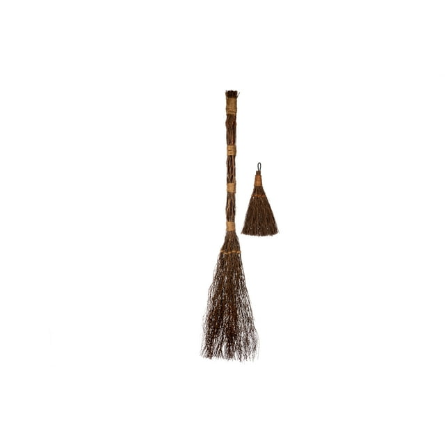 "Nautical Crush Trading's 36"" & 6"" Cinnamon Scented Broom Combo for