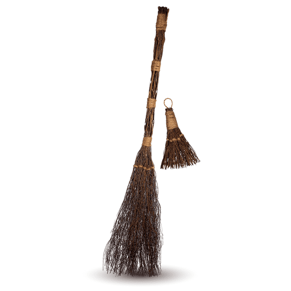 Cinnamon Brooms 36" and 6"  Cinnamon Broomstick Scented Combo Mini Broom & Large Broom